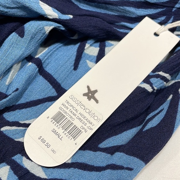 Sisstrevolution Blue Tropical Hideaway Tank Maxi Dress NWT - Picture 14 of 16
